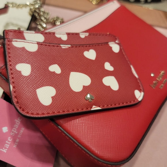 ♠️Kate Spade Staci Triple Crossbody Heart Pop NWT